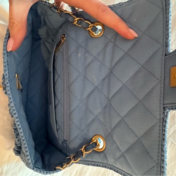 Chanel Light Blue Crochet flap - Picture 4 of 9